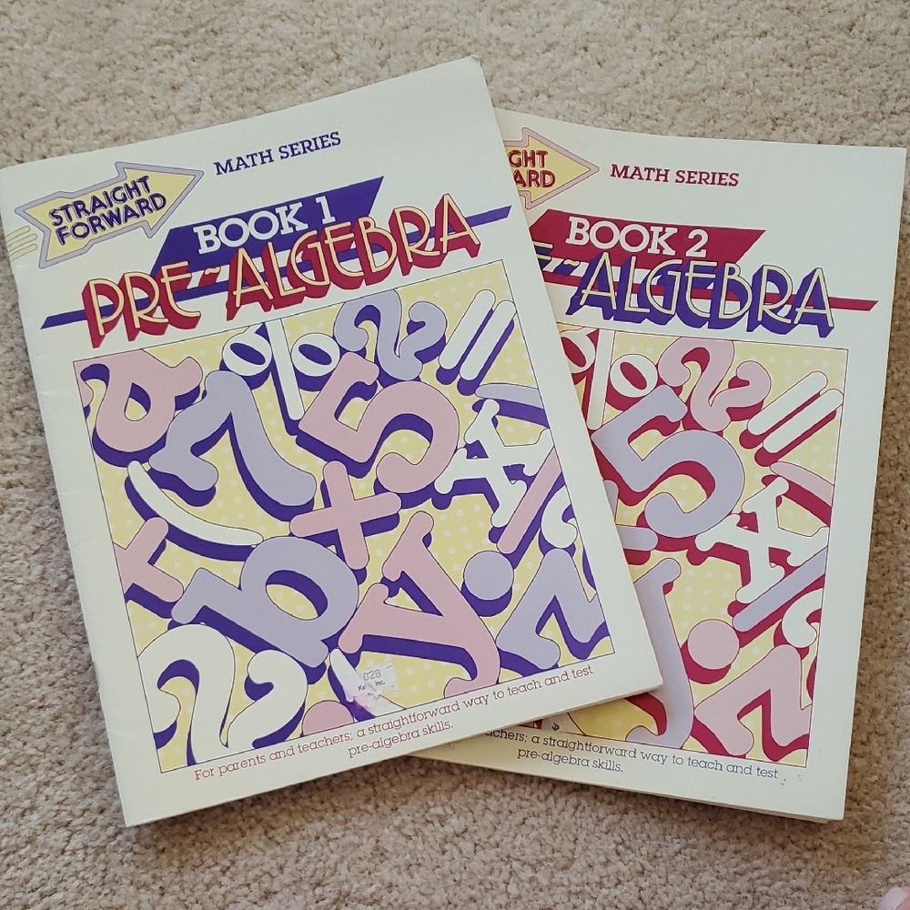 Straight Forward Pre-Algebra Books 1 and 2
